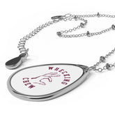Oval Necklace - Maroon